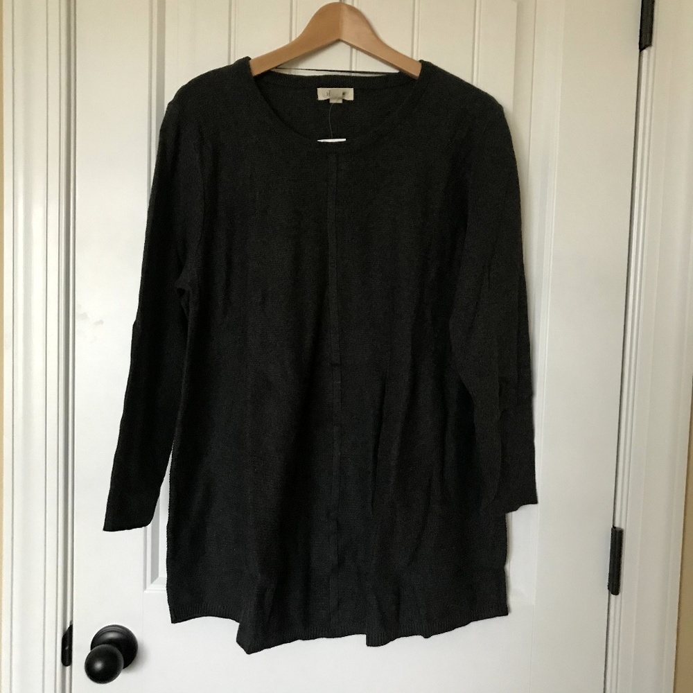 Style & Co Mixed Stitch Swing Hem Tunic Sweater - Picture 2 of 6